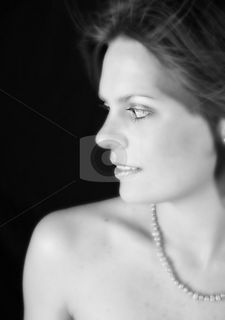 To use this stock image in your creative project, please select the size you need over to the right and click the "Add to Cart" button.
Your downloaded image will come with the Cutcaster watermark removed so don’t worry about the watermark you see on this page. Beautiful Woman stock photo, Beautiful young woman with bare shoulders wearing pearls by Vanessa Van Rensburg