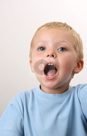 To use this stock image in your creative project, please select the size you need over to the right and click the "Add to Cart" button.
Your downloaded image will come with the Cutcaster watermark removed so don’t worry about the watermark you see on this page. Open Mouth stock photo, Young boy with his mouth wide open wearing a blue shirt by Vanessa Van Rensburg