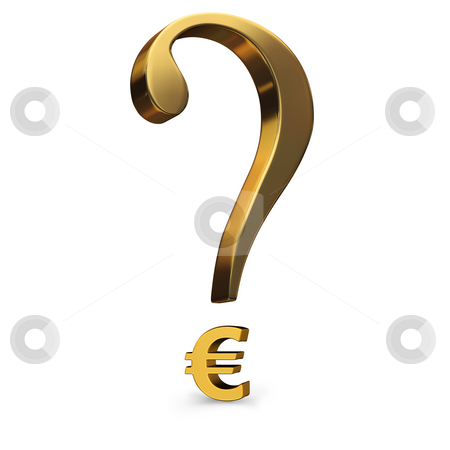 To use this stock image in your creative project, please select the size you need over to the right and click the "Add to Cart" button.
Your downloaded image will come with the Cutcaster watermark removed so don’t worry about the watermark you see on this page. Uncertain Euro stock photo, A gold question mark incorporating a euro symbol as it's dot. by Mark Carrel