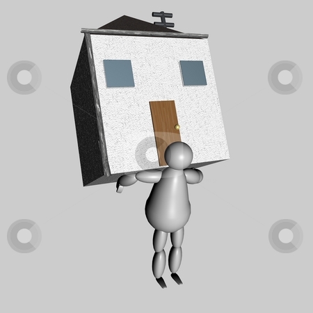 To use this stock image in your creative project, please select the size you need over to the right and click the "Add to Cart" button.
Your downloaded image will come with the Cutcaster watermark removed so don’t worry about the watermark you see on this page. 3D puppet bringing house on his back stock photo, 3D puppet bringing house on his back by Fabio Alcini