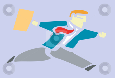 To use this stock image in your creative project, please select the size you need over to the right and click the "Add to Cart" button.
Your downloaded image will come with the Cutcaster watermark removed so don’t worry about the watermark you see on this page. Running Businessman stock vector clipart, Simple image of a running business man. by Jeffrey Thompson