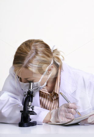To use this stock image in your creative project, please select the size you need over to the right and click the "Add to Cart" button.
Your downloaded image will come with the Cutcaster watermark removed so don’t worry about the watermark you see on this page. Under the Microscope stock photo, Under the Microscope - reviewing a speciment under a microscope. by Leah-Anne Thompson