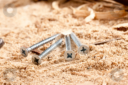 To use this stock image in your creative project, please select the size you need over to the right and click the "Add to Cart" button.
Your downloaded image will come with the Cutcaster watermark removed so don’t worry about the watermark you see on this page. Screw stock photo, Tools series: long screws on sawdust table by Gennady Kravetsky
