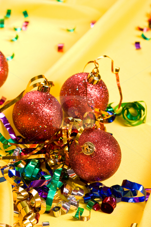 To use this stock image in your creative project, please select the size you need over to the right and click the "Add to Cart" button.
Your downloaded image will come with the Cutcaster watermark removed so don’t worry about the watermark you see on this page. Celebration mood stock photo, Christmas series: red balls over yellow background by Gennady Kravetsky