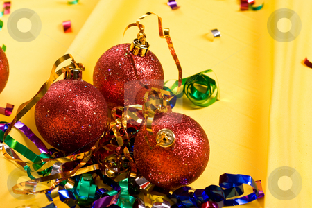 To use this stock image in your creative project, please select the size you need over to the right and click the "Add to Cart" button.
Your downloaded image will come with the Cutcaster watermark removed so don’t worry about the watermark you see on this page. Celebration mood stock photo, Christmas series: red balls over yellow background by Gennady Kravetsky