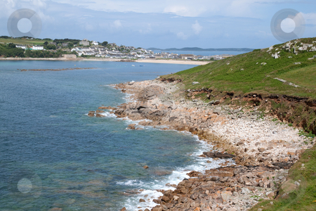 To use this stock image in your creative project, please select the size you need over to the right and click the "Add to Cart" button.
Your downloaded image will come with the Cutcaster watermark removed so don’t worry about the watermark you see on this page. Porthcressa bay and Hugh town. St. Mary's Isles of Scilly. stock photo, Porthcressa bay and Hugh town. St. Mary's Isles of Scilly. by Stephen Rees