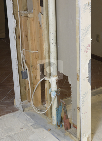 To use this stock image in your creative project, please select the size you need over to the right and click the "Add to Cart" button.
Your downloaded image will come with the Cutcaster watermark removed so don’t worry about the watermark you see on this page. Inside of interior wall during renovation stock photo, Photo image of the inside of an interior wall while under constuction durring a renovation. by P.J. Lalli