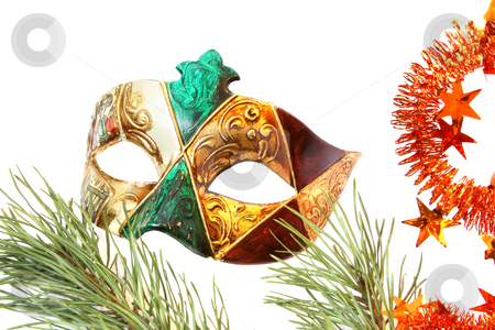 To use this stock image in your creative project, please select the size you need over to the right and click the "Add to Cart" button.
Your downloaded image will come with the Cutcaster watermark removed so don’t worry about the watermark you see on this page. Venetian carnival mask stock photo, Carnival mask and christmas tree. Isolated on white by Olga Lipatova