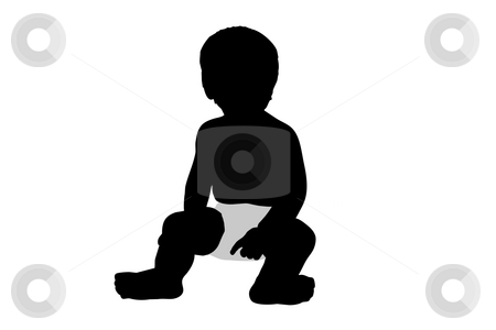 To use this stock image in your creative project, please select the size you need over to the right and click the "Add to Cart" button.
Your downloaded image will come with the Cutcaster watermark removed so don’t worry about the watermark you see on this page. Toddler Silhouette Illustration stock photo, An illustration of a toddler isolated on a white background. by Travis Manley