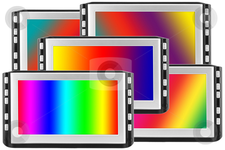 To use this stock image in your creative project, please select the size you need over to the right and click the "Add to Cart" button.
Your downloaded image will come with the Cutcaster watermark removed so don’t worry about the watermark you see on this page. Displays with spectral screens stock photo, Some modern liquid crystals of displays with the image various light spectrums. by Aleksandr Volokov