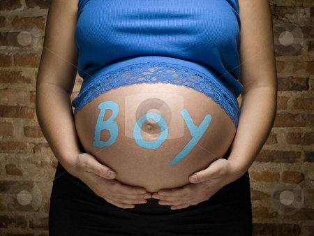 To use this stock image in your creative project, please select the size you need over to the right and click the "Add to Cart" button.
Your downloaded image will come with the Cutcaster watermark removed so don’t worry about the watermark you see on this page. It's a boy! stock photo, Pregnant woman with the word BOY written in her belly. by Ignacio Gonzalez Prado