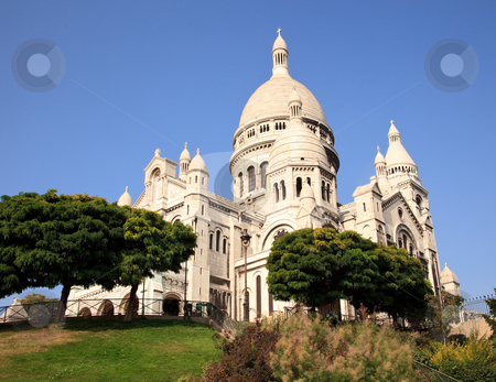 To use this stock image in your creative project, please select the size you need over to the right and click the "Add to Cart" button.
Your downloaded image will come with the Cutcaster watermark removed so don’t worry about the watermark you see on this page. View up towards the Sacre Coeur Cathedral on Montmartre stock photo, Montmartre hill leads towards the Sacre Coeur church in Paris by Steven Heap
