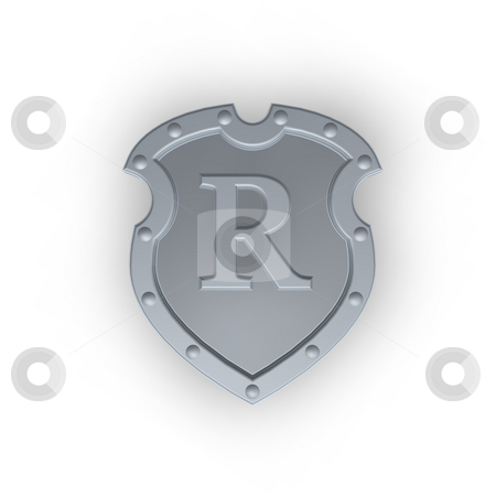 To use this stock image in your creative project, please select the size you need over to the right and click the "Add to Cart" button.
Your downloaded image will come with the Cutcaster watermark removed so don’t worry about the watermark you see on this page. Shield with letter R stock photo, Metal shield with letter R on white background - 3d illustration by J?