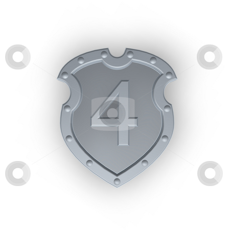 To use this stock image in your creative project, please select the size you need over to the right and click the "Add to Cart" button.
Your downloaded image will come with the Cutcaster watermark removed so don’t worry about the watermark you see on this page. Shield with number 4 stock photo, Metal shield with the number four on white background - 3d illustration by J?
