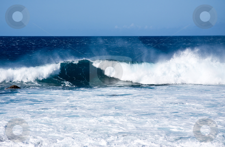 To use this stock image in your creative project, please select the size you need over to the right and click the "Add to Cart" button.
Your downloaded image will come with the Cutcaster watermark removed so don’t worry about the watermark you see on this page. Crashing Waves off the coast of Hawaii stock photo, Crashing waves and surf off the coast of the Big Island of Hawaii by Steven Heap