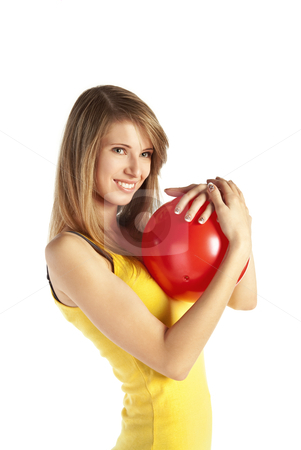 To use this stock image in your creative project, please select the size you need over to the right and click the "Add to Cart" button.
Your downloaded image will come with the Cutcaster watermark removed so don’t worry about the watermark you see on this page. Smiling blond girl with red ball stock photo, Pretty smiling young blond woman in sportive cloths holding red ball by Mikhail Lavrenov