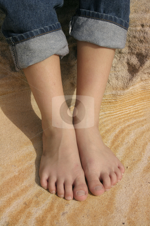 To use this stock image in your creative project, please select the size you need over to the right and click the "Add to Cart" button.
Your downloaded image will come with the Cutcaster watermark removed so don’t worry about the watermark you see on this page. FEET stock photo, Feet on a pattern of sand by Leah-Anne Thompson