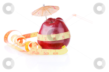 To use this stock image in your creative project, please select the size you need over to the right and click the "Add to Cart" button.
Your downloaded image will come with the Cutcaster watermark removed so don’t worry about the watermark you see on this page. Diet for thin waist as 60 cm stock photo, Red apple with tube and umbrella is measure by type with 60 by Iryna Rasko