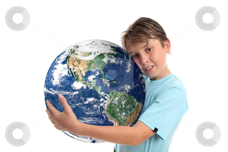 To use this stock image in your creative project, please select the size you need over to the right and click the "Add to Cart" button.
Your downloaded image will come with the Cutcaster watermark removed so don’t worry about the watermark you see on this page. Love and care for our world planet earth stock photo, A boy embraces our beautiful planet earth. Concept, save the planet, environmental conservation, climate change, geopolitical and other related global issues. by Leah-Anne Thompson
