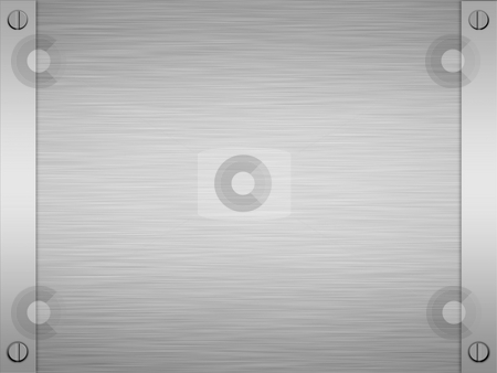 To use this stock image in your creative project, please select the size you need over to the right and click the "Add to Cart" button.
Your downloaded image will come with the Cutcaster watermark removed so don’t worry about the watermark you see on this page. Brushed metal stock photo, Sheet of rendered brushed steel or metal with edging and screws by Phil Morley