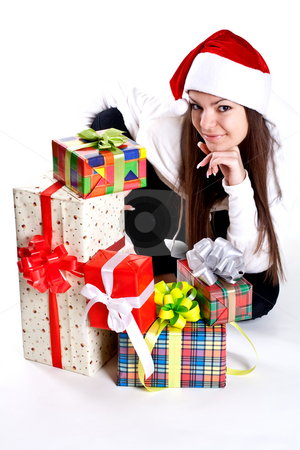 To use this stock image in your creative project, please select the size you need over to the right and click the "Add to Cart" button.
Your downloaded image will come with the Cutcaster watermark removed so don’t worry about the watermark you see on this page. Beautiful woman with holiday gift stock photo, Beautiful woman with holiday gift on a white background by Artem Zamula