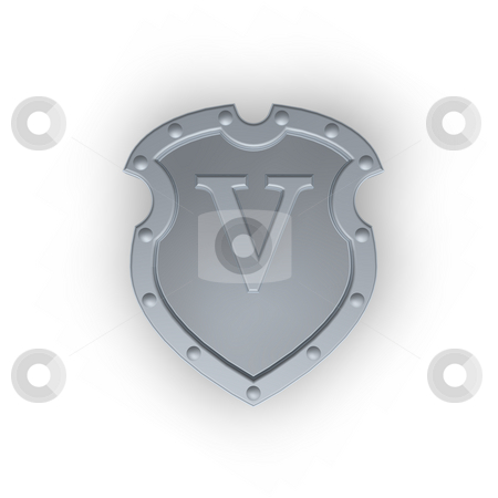 To use this stock image in your creative project, please select the size you need over to the right and click the "Add to Cart" button.
Your downloaded image will come with the Cutcaster watermark removed so don’t worry about the watermark you see on this page. Shield with letter V stock photo, Metal shield with letter V on white background - 3d illustration by J?
