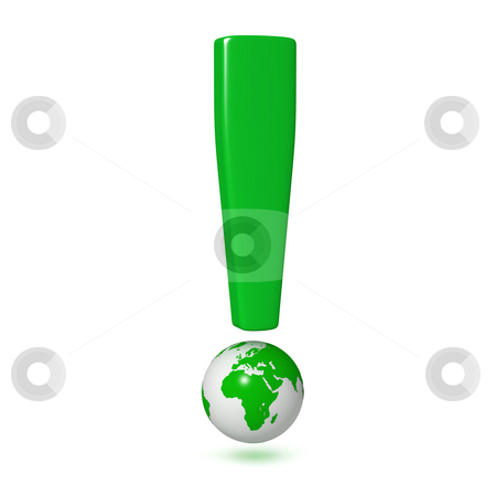 To use this stock image in your creative project, please select the size you need over to the right and click the "Add to Cart" button.
Your downloaded image will come with the Cutcaster watermark removed so don’t worry about the watermark you see on this page. Exclamation mark earth stock photo, Exclamation mark with symbol of the earth, isolated on white background by Martin Ivask