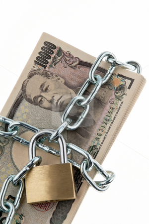 To use this stock image in your creative project, please select the size you need over to the right and click the "Add to Cart" button.
Your downloaded image will come with the Cutcaster watermark removed so don’t worry about the watermark you see on this page. Locked Japanese Currency stock photo, Japanese currency with chain and lock. Vertically framed shot. by Erwin Johann Wodicka