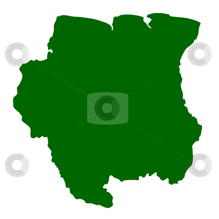 To use this stock image in your creative project, please select the size you need over to the right and click the "Add to Cart" button.
Your downloaded image will come with the Cutcaster watermark removed so don’t worry about the watermark you see on this page. Suriname stock photo, Map of Suriname isolated on white background. by Martin Crowdy
