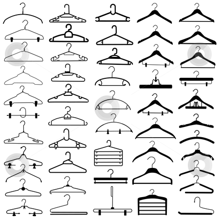 hangers stock vector standard hanger size