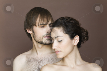 To use this stock image in your creative project, please select the size you need over to the right and click the "Add to Cart" button.
Your downloaded image will come with the Cutcaster watermark removed so don’t worry about the watermark you see on this page. Young Couple stock photo, Young couple posing topless. Horizontally framed shot. by Sean De Burca