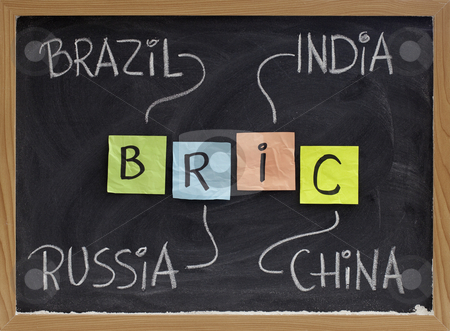 To use this stock image in your creative project, please select the size you need over to the right and click the "Add to Cart" button.
Your downloaded image will come with the Cutcaster watermark removed so don’t worry about the watermark you see on this page. Brazil, Russia, India and China - BRIC stock photo, BRIC (Brazil, Russia, India, China) acronym - emerging markets or new economies, white chalk handwriting, colorful sticky notes on blackboard by Marek Uliasz