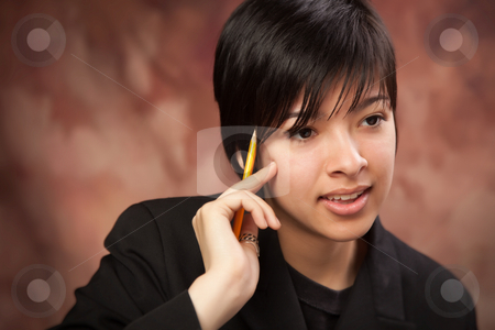 To use this stock image in your creative project, please select the size you need over to the right and click the "Add to Cart" button.
Your downloaded image will come with the Cutcaster watermark removed so don’t worry about the watermark you see on this page. Multiethnic Girl Talking During Portrait. stock photo, Multiethnic Girl Talking During a Studio Portrait. by Andy Dean