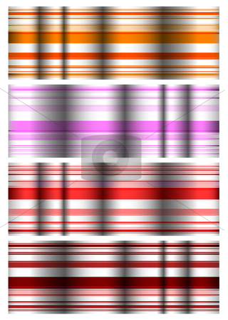 To use this stock image in your creative project, please select the size you need over to the right and click the "Add to Cart" button.
Your downloaded image will come with the Cutcaster watermark removed so don’t worry about the watermark you see on this page. Ripple band stock vector clipart, Four colored ribbon bands with variations on red theme by Michael Travers