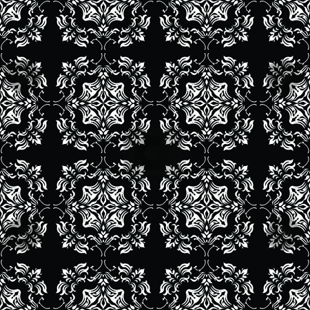 To use this stock image in your creative project, please select the size you need over to the right and click the "Add to Cart" button.
Your downloaded image will come with the Cutcaster watermark removed so don’t worry about the watermark you see on this page. Mono link floral stock vector clipart, Black and white floral seamless design background pattern by Michael Travers