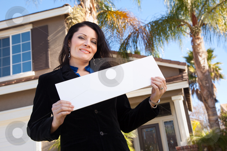 To use this stock image in your creative project, please select the size you need over to the right and click the "Add to Cart" button.
Your downloaded image will come with the Cutcaster watermark removed so don’t worry about the watermark you see on this page. Attractive Hispanic Woman Holding Blank Sign in Front of House stock photo, Happy Attractive Hispanic Woman Holding Blank Sign in Front of House. by Andy Dean
