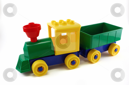 To use this stock image in your creative project, please select the size you need over to the right and click the "Add to Cart" button.
Your downloaded image will come with the Cutcaster watermark removed so don’t worry about the watermark you see on this page. Plastic Toy train stock photo, Toy train made with plastic building blocks on railway by ALESSANDRO TERMIGNONE