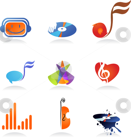 To use this stock image in your creative project, please select the size you need over to the right and click the "Add to Cart" button.
Your downloaded image will come with the Cutcaster watermark removed so don’t worry about the watermark you see on this page. Collection of music icons stock vector clipart, A set of music related icons and symbols by Marina Zlochin