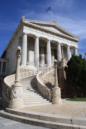 To use this stock image in your creative project, please select the size you need over to the right and click the "Add to Cart" button.
Your downloaded image will come with the Cutcaster watermark removed so don’t worry about the watermark you see on this page. National Library of Athens stock photo, National Library of Athens, neoclassical building, Greece. by Brigida Soriano