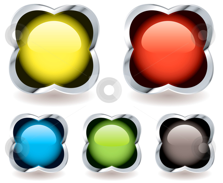 To use this stock image in your creative project, please select the size you need over to the right and click the "Add to Cart" button.
Your downloaded image will come with the Cutcaster watermark removed so don’t worry about the watermark you see on this page. Gel marble icon stock vector clipart, Collection of five round ball icons in a silver bevel shape with drop shadow by Michael Travers