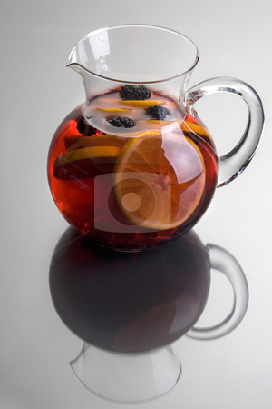 To use this stock image in your creative project, please select the size you need over to the right and click the "Add to Cart" button.
Your downloaded image will come with the Cutcaster watermark removed so don’t worry about the watermark you see on this page. Red Wine Sangria stock photo, Pitcher of Red Sangria with aranges and blackberries on grey background close up by Gabe Palmer