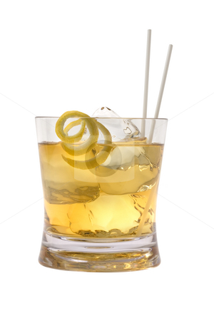 To use this stock image in your creative project, please select the size you need over to the right and click the "Add to Cart" button.
Your downloaded image will come with the Cutcaster watermark removed so don’t worry about the watermark you see on this page. Scotch and Water stock photo, Scotch and water on the rocks with lemon peel garnish on white background by Gabe Palmer