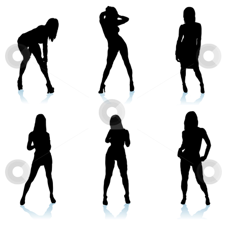 To use this stock image in your creative project, please select the size you need over to the right and click the "Add to Cart" button.
Your downloaded image will come with the Cutcaster watermark removed so don’t worry about the watermark you see on this page. Sexy woman silhouette stock vector clipart, Six sexy women posing in different positions with shadows by Michael Travers