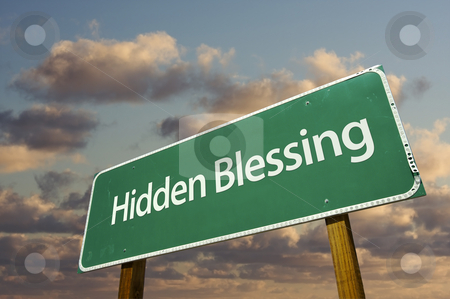 To use this stock image in your creative project, please select the size you need over to the right and click the "Add to Cart" button.
Your downloaded image will come with the Cutcaster watermark removed so don’t worry about the watermark you see on this page. Hidden Blessing Green Road Sign
stock photo, Hidden Blessing Green Road Sign with Dramatic Clouds and Sky. by Andy Dean