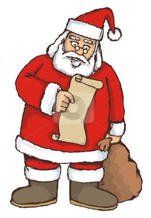 To use this stock image in your creative project, please select the size you need over to the right and click the "Add to Cart" button.
Your downloaded image will come with the Cutcaster watermark removed so don’t worry about the watermark you see on this page. Santa reading stock vector clipart, Vector sketch of Santa reading a list. by fractal.gr