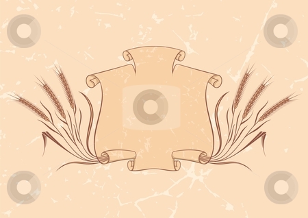 To use this stock image in your creative project, please select the size you need over to the right and click the "Add to Cart" button.
Your downloaded image will come with the Cutcaster watermark removed so don’t worry about the watermark you see on this page. Banner with wheat beige stock vector clipart, Scroll banner and wheat on beige background by fractal.gr