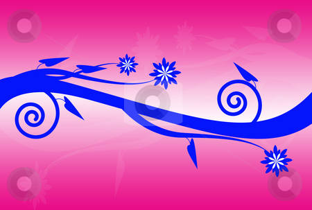 To use this stock image in your creative project, please select the size you need over to the right and click the "Add to Cart" button.
Your downloaded image will come with the Cutcaster watermark removed so don’t worry about the watermark you see on this page. Floral Blue stock photo, Floral blue design over pink and white background by Superdumb