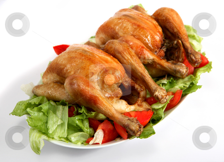 To use this stock image in your creative project, please select the size you need over to the right and click the "Add to Cart" button.
Your downloaded image will come with the Cutcaster watermark removed so don’t worry about the watermark you see on this page. Two roast chickens on a bed of salad stock photo, Two roast chickens on a bed of salad by Paul Cowan