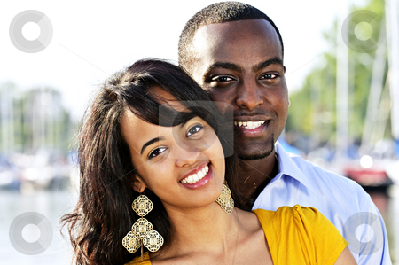 To use this stock image in your creative project, please select the size you need over to the right and click the "Add to Cart" button.
Your downloaded image will come with the Cutcaster watermark removed so don’t worry about the watermark you see on this page. Portrait of happy couple stock photo, Portrait of young romantic couple standing at harbor by Elena Elisseeva