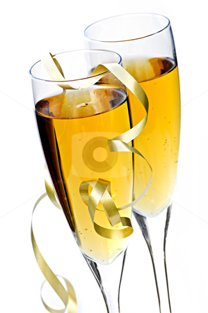 To use this stock image in your creative project, please select the size you need over to the right and click the "Add to Cart" button.
Your downloaded image will come with the Cutcaster watermark removed so don’t worry about the watermark you see on this page. Champagne glasses stock photo, Two full champagne flutes with sparkling wine and ribbon isolated by Elena Elisseeva